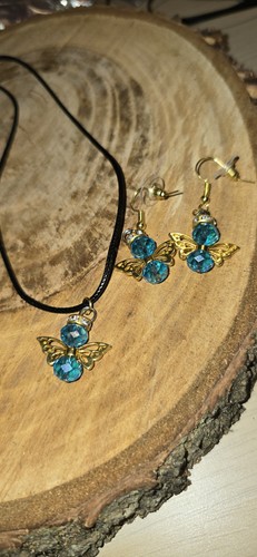 Schutzengel schmuckset blauer - schmuckset,