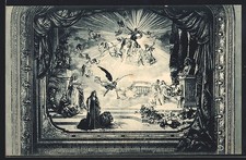 Ansichtskarte Wiesbaden, Vorhang im Kgl. Theater 