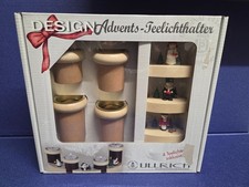 Original Ullrich Design Advents Teelichthalter Erzgebirge Holz Weihnacht