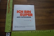 Alter Aufkleber Schallplatten Plattenspieler AGFA Supercrom Gevaert 1983