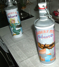 2 Alu Bierflaschen - Engel Brauerei Schwäbisch Gmünd - Bombers Pin-Up Beer