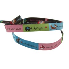 Handmade, hell-blau, grün