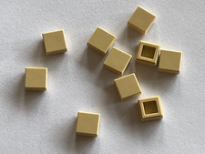 10 x Lego hellbraune Fliese