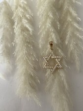 585 Gold Anhänger Davidstern.Gelbgold,neuer Anhänger+Etikett.Davidstern Steine