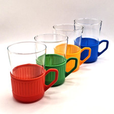 4er Set DDR Teegläser Plastik