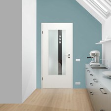 Verglasung Glaseinsatz Holztür 141-1-F-LA Klarglas Dekor "Stella" Facettensteine