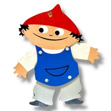 1970er Hampelmann von Mertens-Kunst: Mainzelmännchen Berti 15cm Figur Alt MÄNGEL