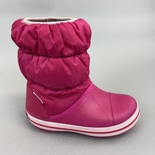 Crocs Winter Puff Knöchel zum Anziehen Regen Schnee Pink Stiefel C11 UK11 Kinder/Mädchen