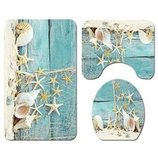 3 Teilig Set Badteppich Badematte Badvorleger Badgarnitur Vorleger Duschmatte