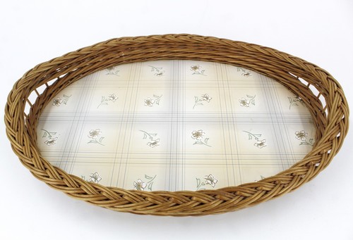 Großes korb tablett oval - tablett,