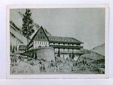 Künstler-AK Baustein zum Landschulheim d. Oberschule Lebenstedt; Salzgitter; gel