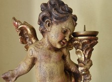Barock Engel Putto Kerzenständer Kerzenleuchter Engel Figur
