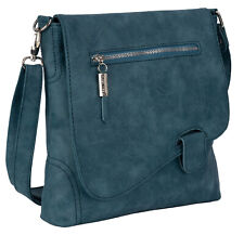 Bag Street Damentasche Umhängetasche Handtasche Schultertasche T0104 Blau