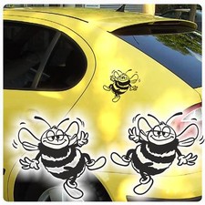 Autoaufkleber lustige Biene Bienen Aufkleber Auto Sticker Willi  2er SET A1808  
