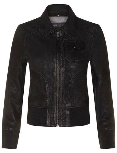 Damen schwarze leder - schwarze,