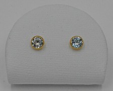 Blautopas Ohrstecker 14 Kt