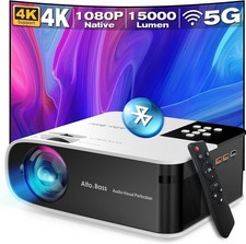 4K PRO-UHD Heimkino Projektor - Beamer- Audioanschluss Bluetooth HD Native 1080P