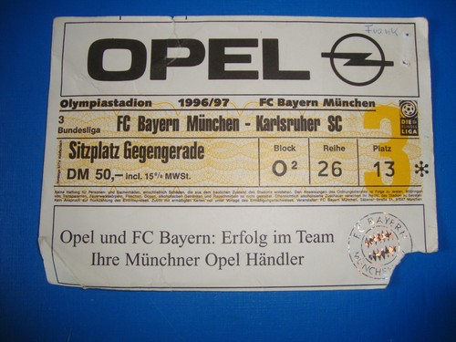 Ticket fc bayern - 96/97,