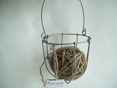 Drahtkorb mit juteband madam - mit,