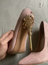 Stiletto Spitz Wild Leder Rose Gold High Heel 37 Besonders Metall Neu Edel