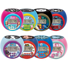 LEXIBOOK KINDER SPIELZEUG NACHTLICHT PROJEKTOR UHR TIMER DISNEY - 8 DESIGNS - RL97