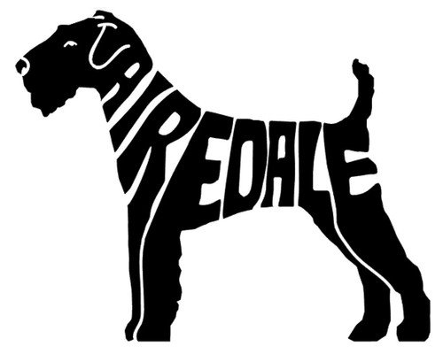 Airedale terrier autoaufkleber - airedale,