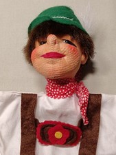  Dresdner Handpuppe Kasperpuppe Seppel mit Beinen 47 cm lang. Unbespielt