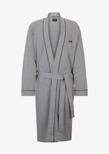 BOSS MORGENMANTEL AUS BAUMWOLL-JERSEY MIT LOGO-STICKEREI-Kimono-Gr.M-UVP:119,99€