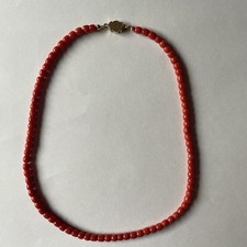 Antike Korallenkette Mit 585 Goldverschluss 