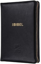 Schlachter 2000 Bibel, Taschenausgabe, schwarz, Goldschnitt, Reißverschluss