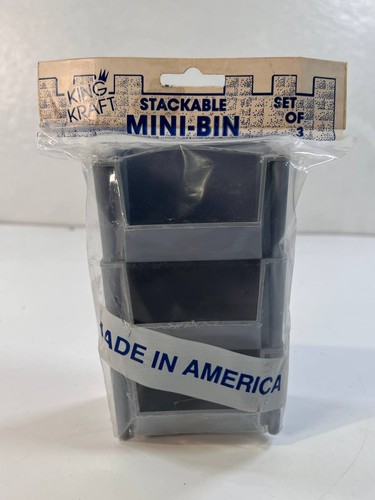 King kraft stackable mini bin - king,
