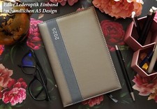 Buchkalender 2025 A5 1 Tag 1 Seite Luxus Leder Optik Chefplaner DIN A5 Kalender