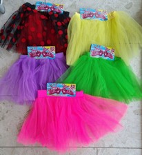 Tütü Tutu Ballett Rock Kinder Fasching Kleid Petticot Karneval Tüllrock NEON