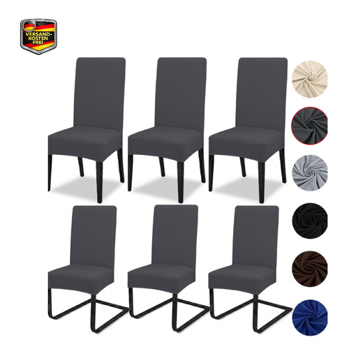Stuhlhussen 6er set stretch - stuhlhussen,
