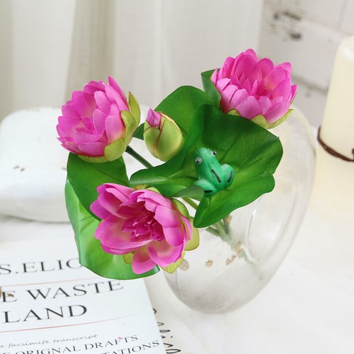 Kunstblumen fake lotus real - fake,