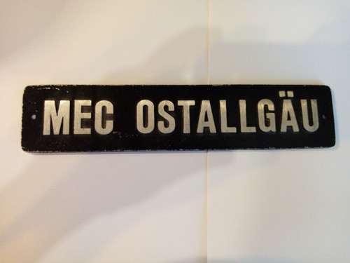 Zuglaufschild metall - metall,