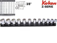 Koken 3/8" Z-Serie Steckschlüssel-Satz auf Magnetschiene 12tlg.