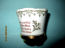 C.T. ALTWASSER  antike Kindertasse mit Sinnspruch und Goldverzierung