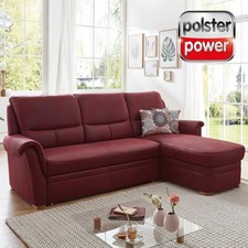 polsterpower Ecksofa - wine -