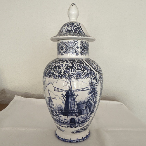 Große deckelvase delfts - deckelvase, „t.