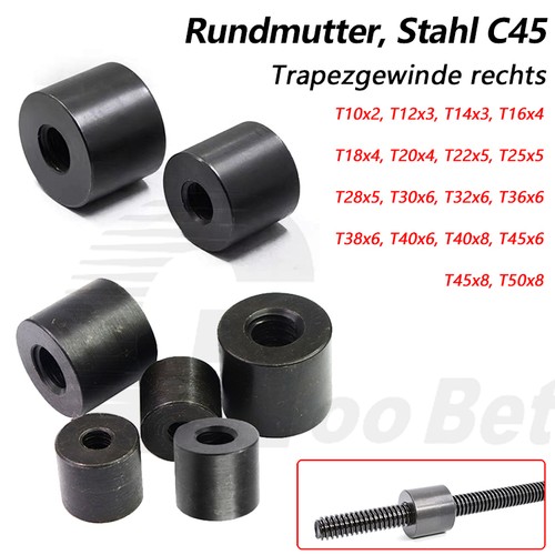 Rund mutter aus c45 - rund,