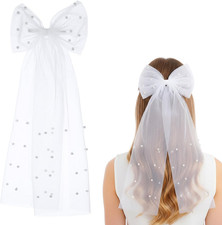 Kurzbrautschleier mit Perlen