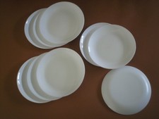 9 NEUE Kuchen / Dessertteller weißes Hartglas / 19 cm