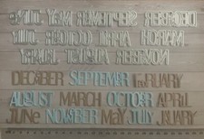 Stanzset Monate, englisch plus Stanzteile Papier u.a. von Stampin up o.ä. NEU