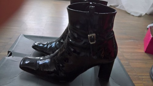 Stiefeletten echtes lackleder - stiefeletten,