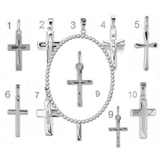 Kreuz Anhänger f Kette Silber