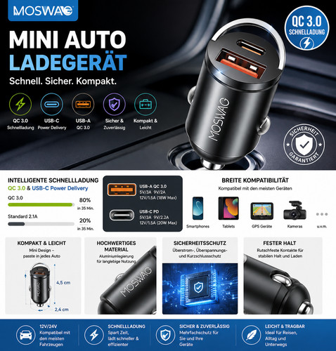 Zigarettenanzünder usb - zigarettenanzünder, usb-c