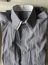 Herren Langarm Hemd * Gr. 44 * Christian Berg * Blau Kariert mit Doppelkragen