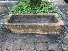Naturstein Kalkstein Trog. Steintrog Pflanzentrog