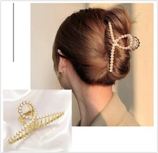 Große Perlen Haarklammer